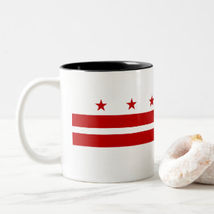 Washington, DC-Flagge Zweifarbige Tasse