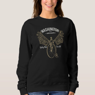 Washington Dc Fliegendes Steampunk-Fahrrad Sweatshirt