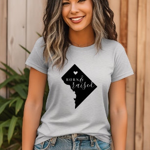 Washington DC Geborenes und erhöhtes Staat T-Shirt