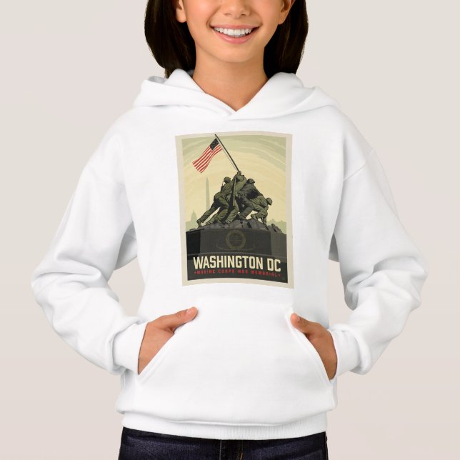 Washington, DC | Gedenkstätte des Marine Corps Hoodie (Vorderseite)