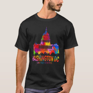 Washington Dc Gefärbte Krawatte Wn American Graphi T-Shirt