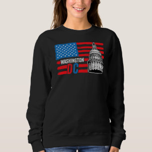 Washington DC Hauptstadt Hill American Flag USA Pr Sweatshirt