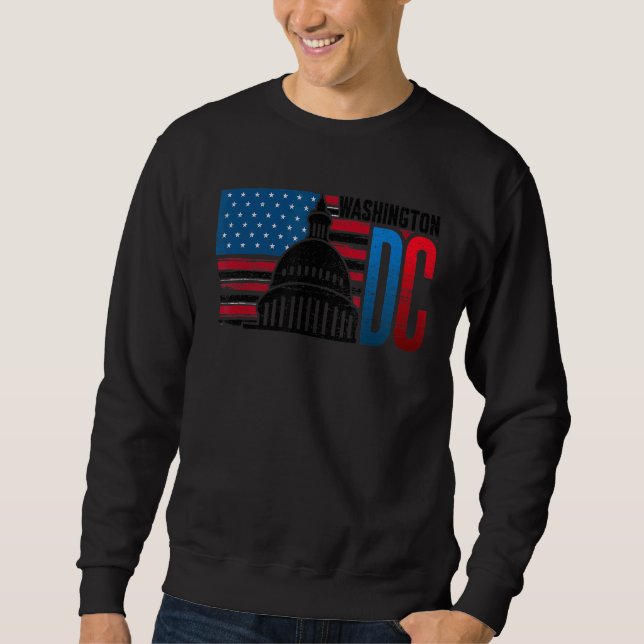 Washington DC Hauptstadt Hill American Flag USA Pr Sweatshirt (Vorderseite)