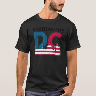 Washington DC Hauptstadt Hill American Flag USA Pr T-Shirt