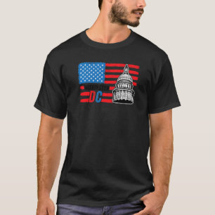 Washington DC Hauptstadt Hill American Flag USA Pr T-Shirt