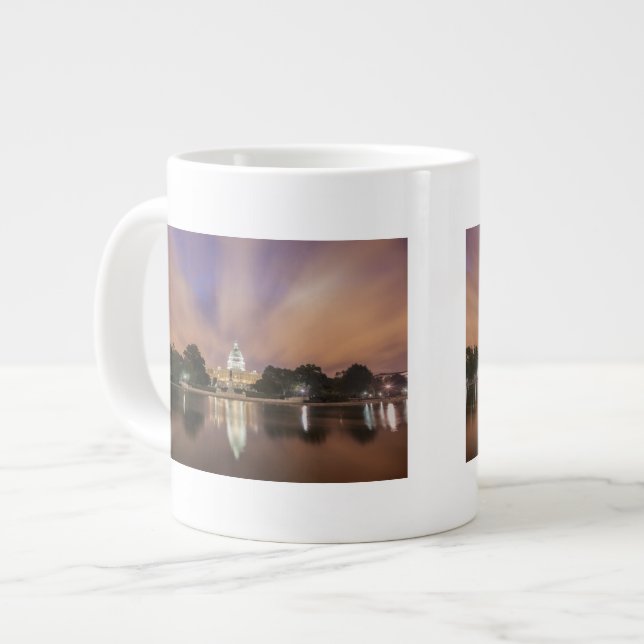 Washington DC, Hauptstadts-Gebäude Jumbo-Tasse (Vorderseite Links)