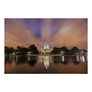 Washington DC, Hauptstadts-Gebäude Poster