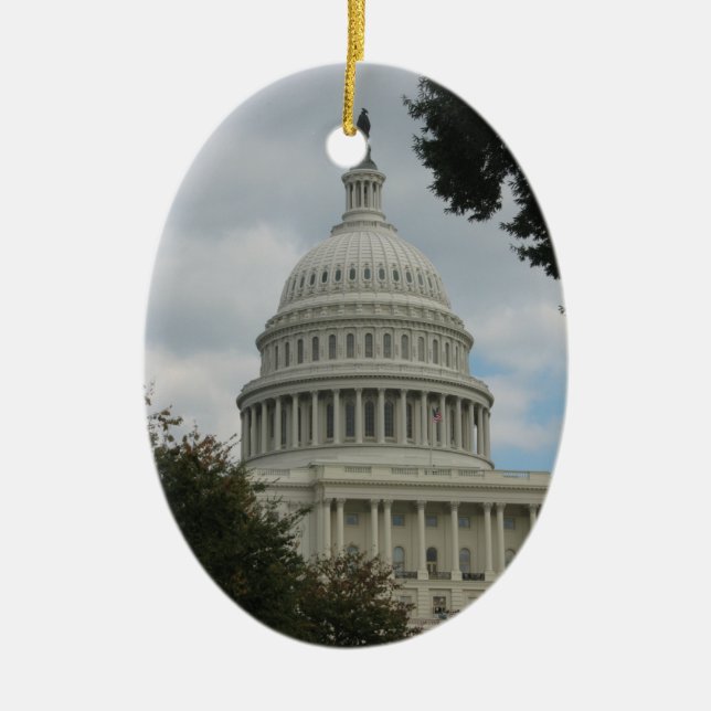 Washington DC-Hauptstadts-Verzierung Keramikornament (Vorne)