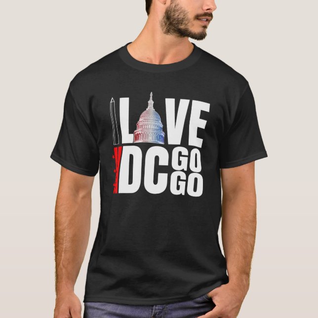 Washington DC I Liebe Go Go Music 13 T-Shirt (Vorderseite)