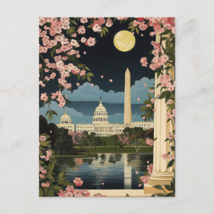 Washington DC Kapitol-Gebäude Monument Vintage Postkarte