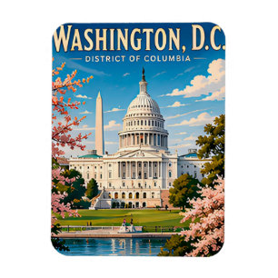 🏛️ Washington DC Kapitol Reiseerinnerung Magnet