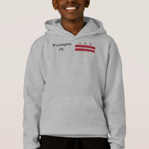 Washington DC-Karte und Flagge Hoodie