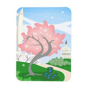 Washington DC Kirry blüht in Bloom Magnet