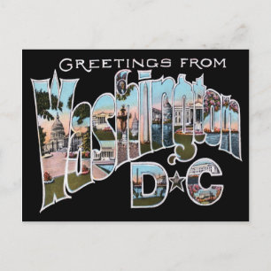 Washington DC LARGE LETTER Postkarte