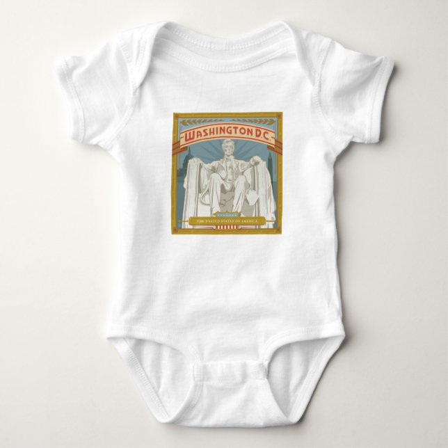 Washington DC | Lincoln Memorial Baby Strampler (Vorderseite)