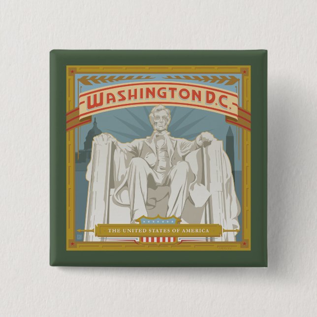 Washington DC | Lincoln Memorial Button (Vorderseite)