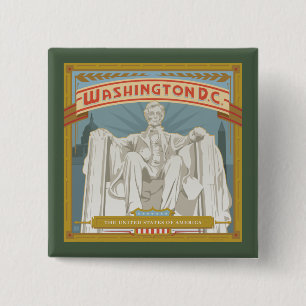 Washington DC   Lincoln Memorial Button
