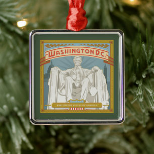 Washington DC Lincoln Memorial Ornament Aus Metall
