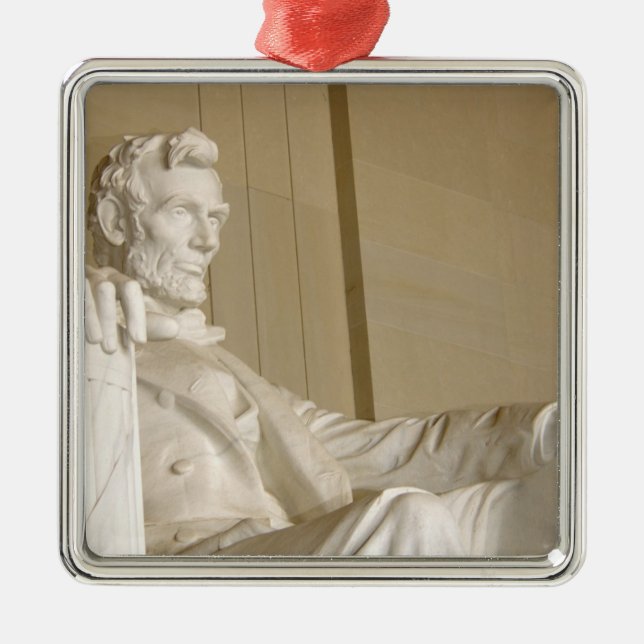 Washington, DC, Lincoln Memorial Silbernes Ornament (Vorne)