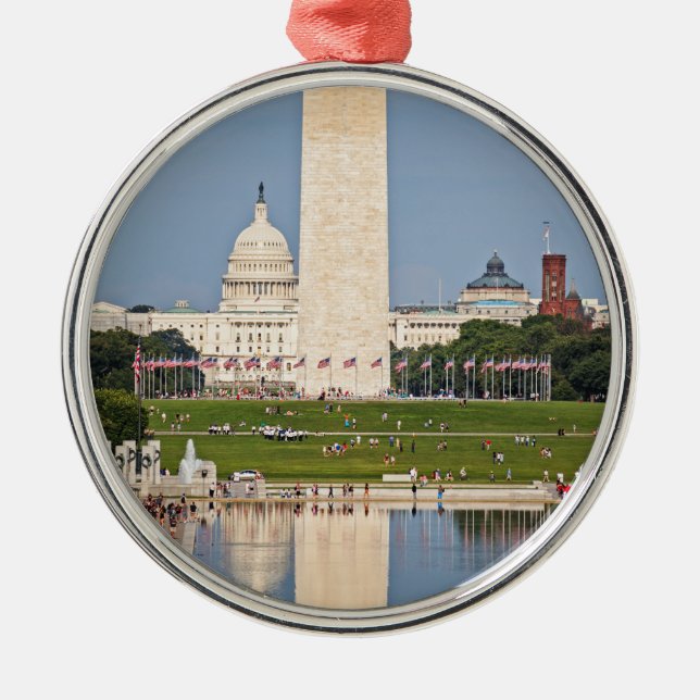 Washington DC Mall Ornament Aus Metall (Vorne)