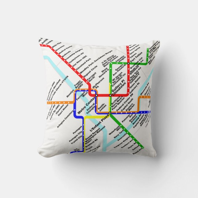 Washington dc Metro MoJo Pillows Kissen (Vorderseite)