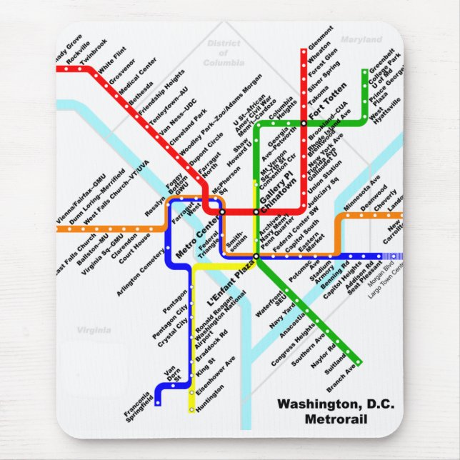 Washington-DC-Metro Mousepad (Vorne)