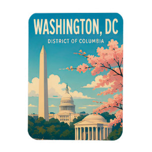Washington DC Monumente Capitol Skyline Magnet