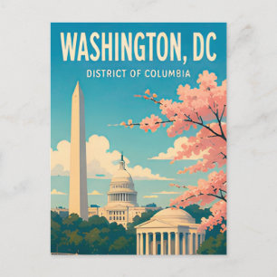 Washington DC Monumente Capitol Skyline Postkarte