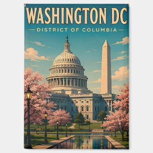 Washington DC Monumente und Capitol Skyline Magnet