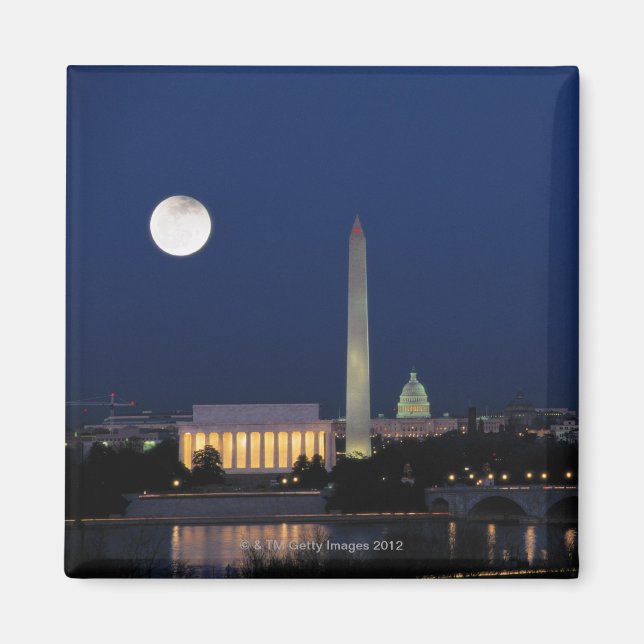 Washington DC nachts Magnet (Vorne)
