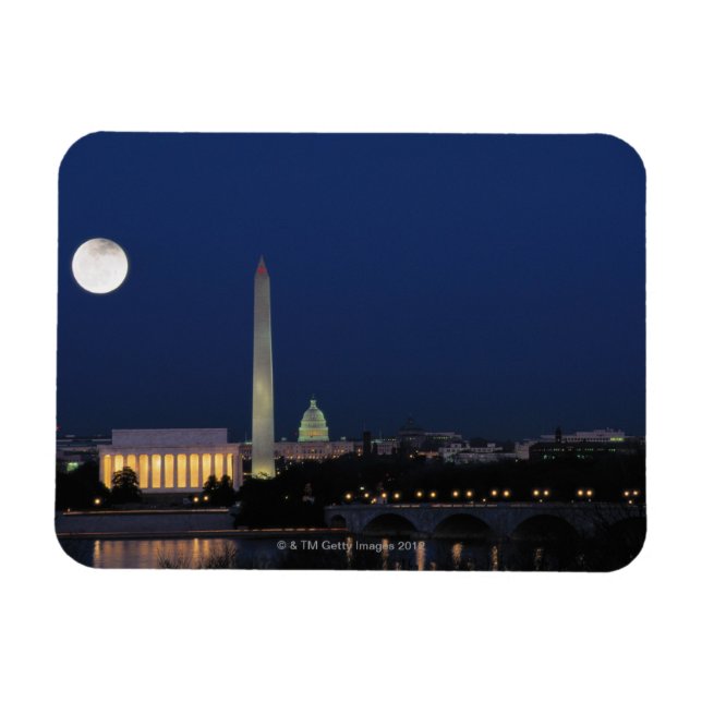 Washington DC nachts Magnet (Horizontal)