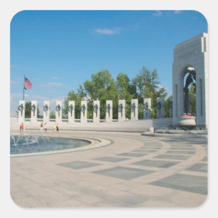 Washington, DC, National WWII Memorial Quadratischer Aufkleber
