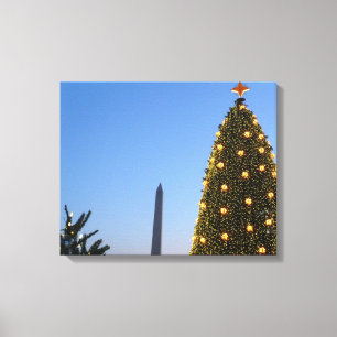 Washington DC Nationaler Weihnachtsbaum in der Däm Leinwanddruck