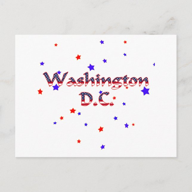 Washington DC Patriotic Stars Postkarte (Vorderseite)