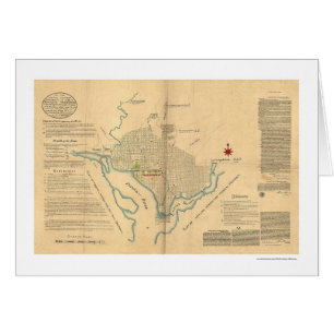 Washington DC-Plan-Karte durch L'Enfant 1791