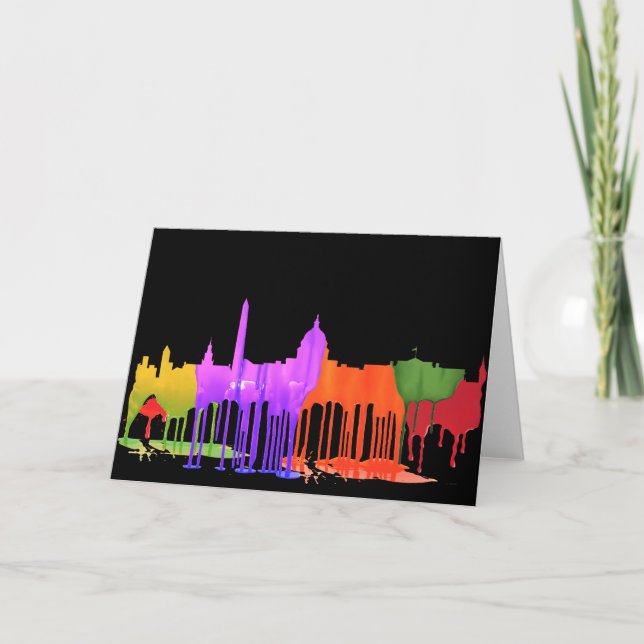 WASHINGTON DC PUDDLES - FEIERTAGSKARTE (Vorderseite)