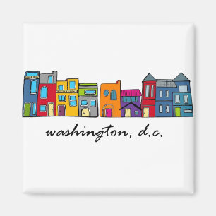 Washington DC-Reihen-Haus Magnet