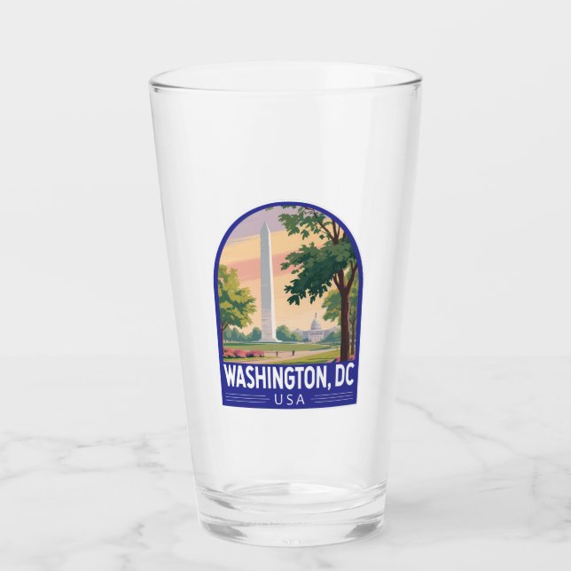 Washington DC Reise Kunst Emblem Glas (Vorderseite)
