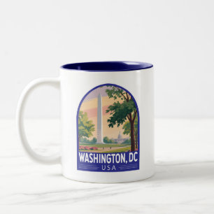 Washington DC Reise Kunst Emblem Zweifarbige Tasse