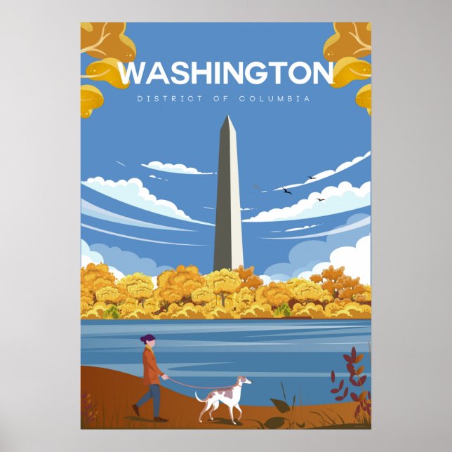 Washington Dc Reiseplakat Poster (Vorne)