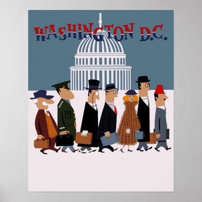 Washington DC Reiseplakat Poster (Vorne)