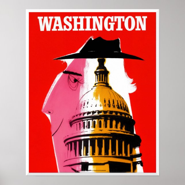 Washington DC Reiseplakat  Poster (Vorne)
