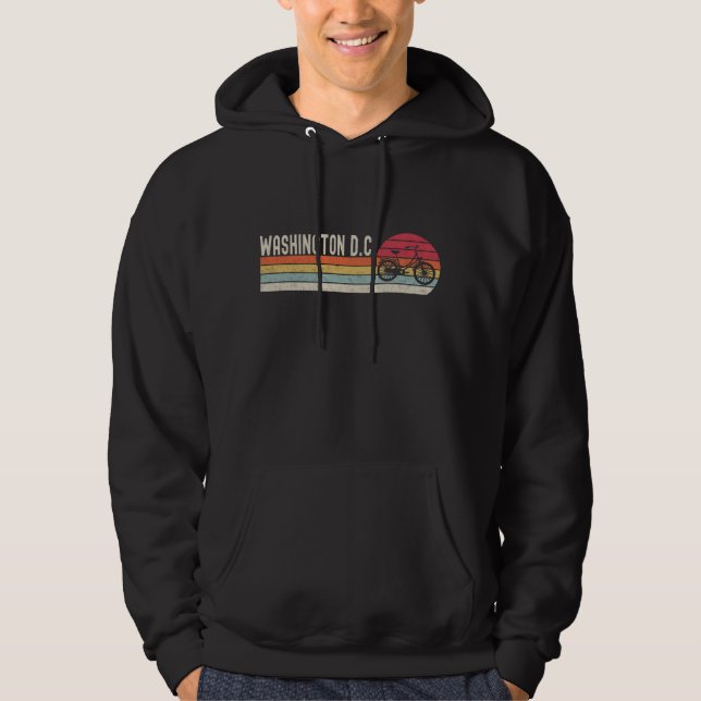 Washington DC Retro Cycling Hoodie Bicycle Hoodie (Vorderseite)