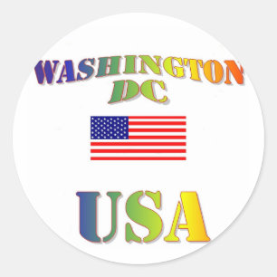 Washington DC Runder Aufkleber