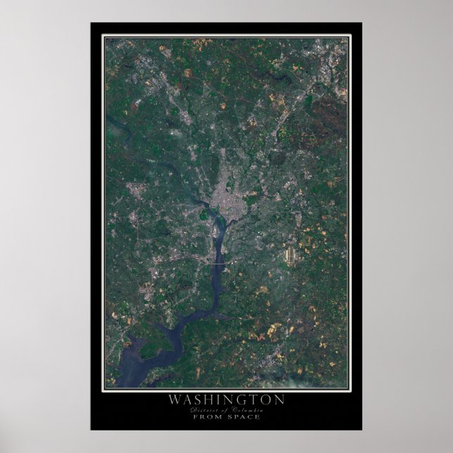 Washington DC Satellite Poster Map (Vorne)