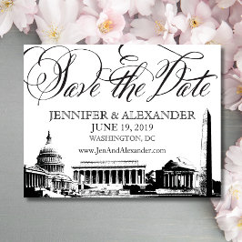 Washington DC Save the Date - Vintage Denkmäler
