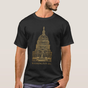 Washington Dc Sehenswürdigkeit Hauptstadt Hand Zei T-Shirt