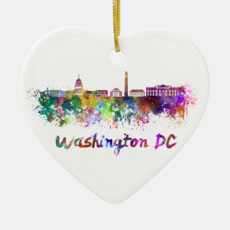 Washington DC skyline im Watercolor Keramikornament