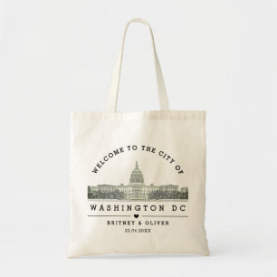 Washington DC Skyline – Individuelles Hochzeitsges Tragetasche
