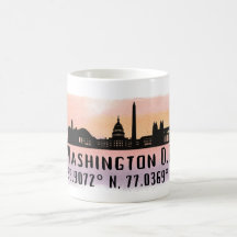 Washington DC Skyline Latitude und Längengrad